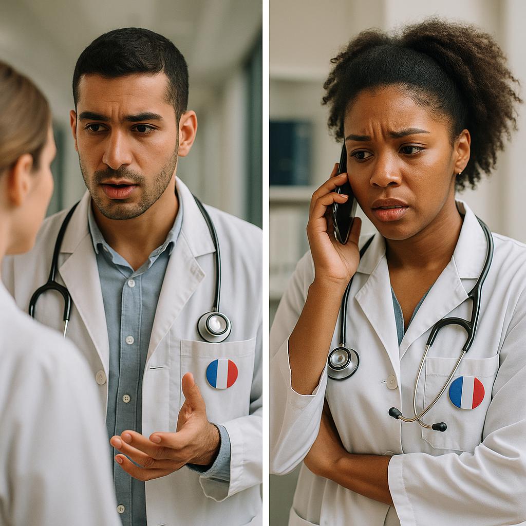 Ce n’est pas un cours de français. C’est un entraînement pour rester médecin même avec un patient difficile !